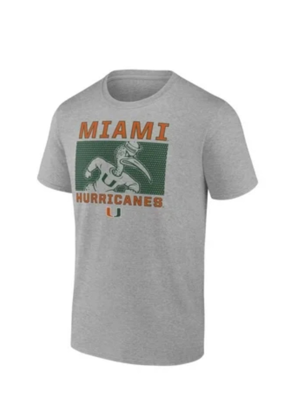 Miami Hurricanes gray tee shirt medium